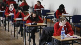 Students sitting an exam