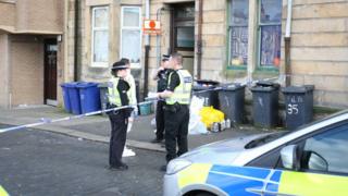 Police at the scene