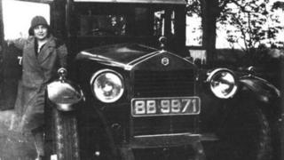 Woman and car