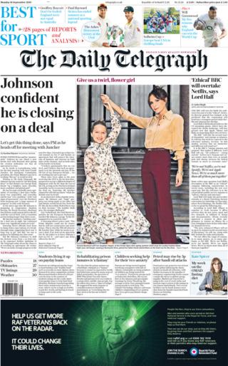 Front page of the Daily Telegraph