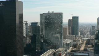 Skyline of La Defense business district in Paris