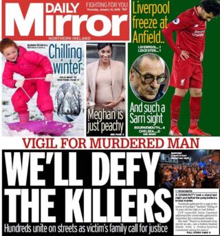 Daily Mirror front page