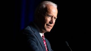 Former US Vice President, Joe Biden, speaking at an event in Delaware in March 2019