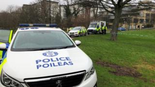 Police at the scene