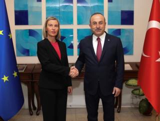 Federica Mogherini ve Mevlüt Çavuşoğlu