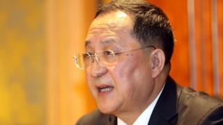 North Korean Foreign Minister Ri Yong Ho speaks at a news conference following the end of a summit in Hanoi, Vietnam, March 1, 2019