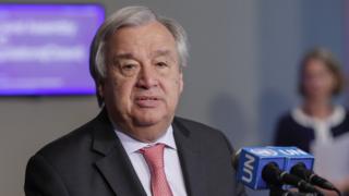Antonio Guterres, Secrétaire général des Nations Unies,