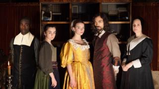 Paapa Essiedu, Hayley Squires, Anya Taylor-Joy, Alex Hassell and Romola Garai in The Miniaturist