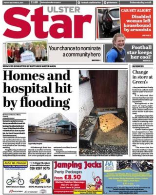 Front page of the Ulster Star