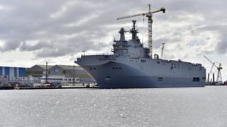 Le navire militaire égyptien Anwar El Sadate. L'Egypte et la France joignent leurs forces contre le terrorisme.