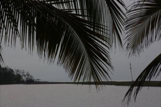 Vista del campamento militar nicaragüense desde la laguna Los Portillos.