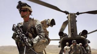 Afganistan'da görev yapan ABD askerleri.