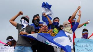 Manifestantes en Niacaragua