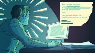 Мультфильм Тони, ИТ-администратора, получающего письмо от хакера