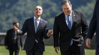 بومبيو وزير خارجية أمريكا واغنازيو كاسيس وزير خارجية سويسرا
