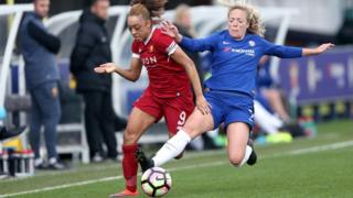Chelsea v Liverpool in WSL football