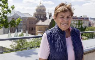 Ruth Winkelmann on the roof terrace of her former school