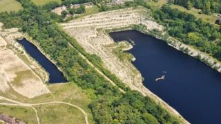 Black/dark blue colouring at Old Kiln Lakes in Chinnor