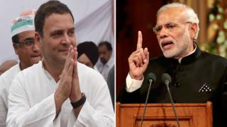 पंतप्रधान नरेंद्र मोदी आणि राहुल गांधी