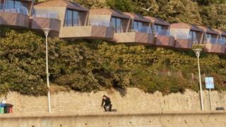 CGI of revised beach huts plan