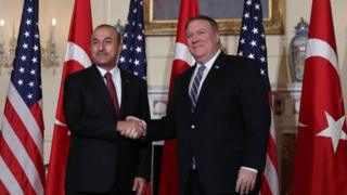 Mevlüt Çavuşoğlu ve Mike Pompeo