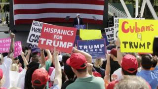 Mitin de Trump en Miami.