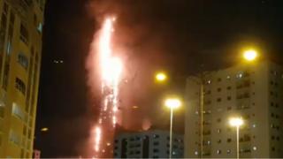 Fire in Sharjah