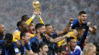 Franceses con la copa