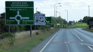 Bicker Bar roundabout
