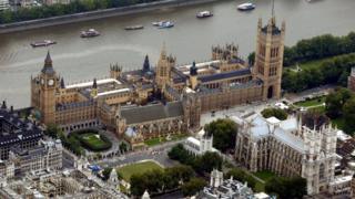 Aerial view of Westminster