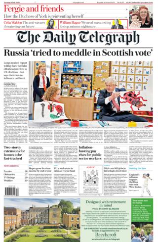 Daily Telegraph 21 July 2020