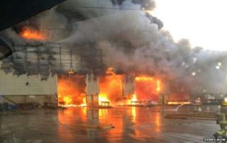 fire at former Brickkiln site in Londonderry.