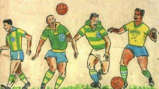 Las ilustraciones originales de García Schlee, de la camiseta brasileña