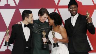 Rami Malek, Olivia Colman, Regina King and Mahershala Ali