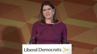 Outgoing Lib Dem leader Jo Swinson