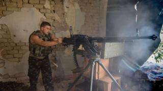 Военнослужащий ВСУ в районе Мариуполя