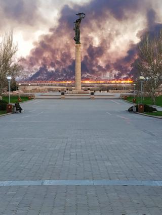 Пожежа б?ля Херсона