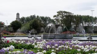 fountain in Stanley Park