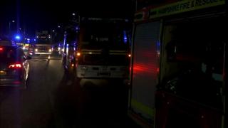Fire appliances at the scene