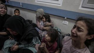 njured Palestinians taken to Al-Shifa Hospital following Israeli airstrike on Al-Ahli Baptist Hospital in Gaza City, Gaza on October 17, 2023.