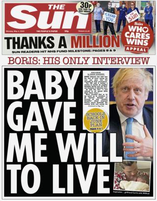 The Sun front page, 4/5/20