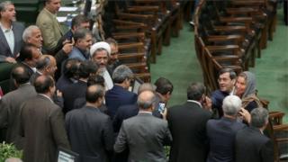 ایرانی پارلیمان میں موگرینی