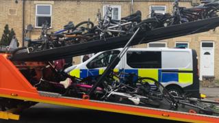 Suspected stolen bicycles