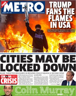 Metro front page 1 June