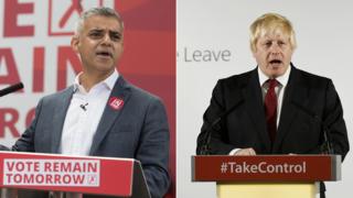 Sadiq Khan and Boris Johnson