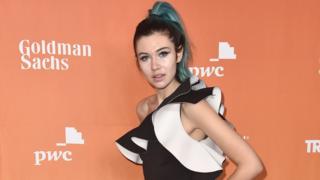 Jessie Paege at a red carpet event in Los Angeles
