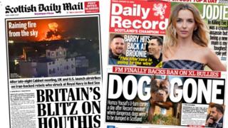 Composite image of front pages