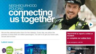 Screengrab of the British Transport Police website