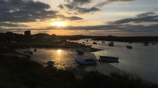 Burnham Overy Staithe from the Norfolk Coast Path