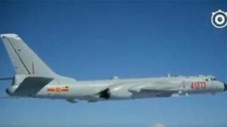 H-6K bomber flies over South China Sea